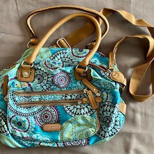 Tyler Rodan Aqua Mandala Print purse